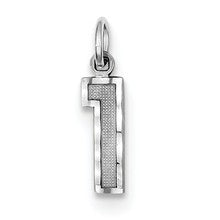 14kw Casted Small Diamond Cut Number 1 Charm hide-image