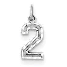 14kw Casted Small Diamond Cut Number 2 Charm hide-image
