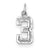 14kw Casted Small Diamond Cut Number 3 Charm hide-image