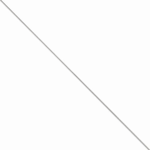 14K White Gold Round Snake Chain Bracelet