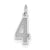 14k White Gold Small Satin Number 4 Charm hide-image