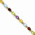 14K Yellow Gold Rainbow Gemstone Bracelet
