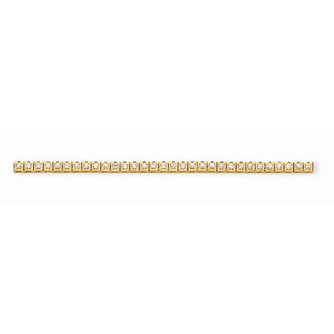 14K Yellow Gold AA Diamond Tennis Bracelet
