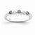 14k White Gold Blue dia/AA Ring