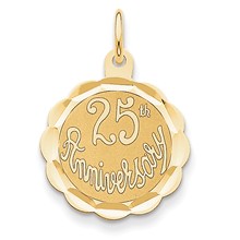 14k Gold 25th Anniversary Disc Charm hide-image
