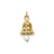 Wedding Bell with Pearl Charm in 14k Gold