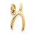14k Gold Wishbone Charm hide-image