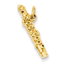 14k Gold 3-D Polished Flute Charm hide-image