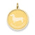 14k Gold Dachshund Disc Charm hide-image
