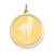 14k Gold Poodle Disc Charm hide-image