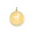 Poodle Disc Charm in 14k Gold