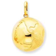 14k Gold Globe Charm hide-image