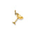 Champagne Glass Charm in 14k Gold