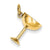 14k Gold Champagne Glass Charm hide-image