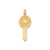 Hearts on Key Charm in 14k Gold