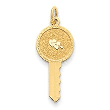14k Gold Hearts on Key Charm hide-image