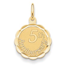 14k Gold Happy 5th Anniversary Charm hide-image