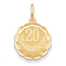 14k Gold Happy 20th Anniversary Charm hide-image