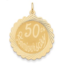 14k Gold Happy 50th Anniversary Charm hide-image