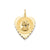 Happy Anniversary with Bride & Groom Heart Disc Charm in 14k Gold