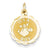 14k Gold Polished Its a Boy Scalloped Disc Charm hide-image