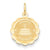 14k Gold Polished Satin Engraveable Happy Birthday Charm hide-image