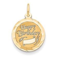14k Gold Happy Birthday Charm hide-image