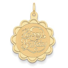 14k Gold Happy Birthday Charm hide-image