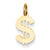 14k Gold Polished Dollar Sign Charm hide-image