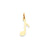 Polished Musical Note Charm in 14k Gold
