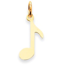 14k Gold Polished Musical Note Charm hide-image