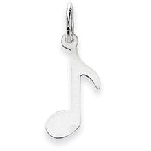 14k White Gold Polished Musical Note Charm hide-image