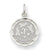 14k White Gold Aries Zodiac Scalloped Disc Charm hide-image