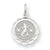 14k White Gold Satin Polished Engravable Cancer Zodiac Scalloped Disc Charm hide-image