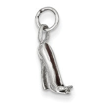 14k White Gold Solid 3-Dimensional French Slipper Charm hide-image