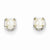 14k White Gold 4mm Cultured Pearl Stud Earrings