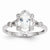 14k White Gold White Topaz Diamond Ring