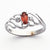 14k White Gold Diamond & Garnet Birthstone Ring