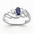 14k White Gold Diamond & Sapphire Birthstone Ring