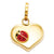 14k Gold Heart with Enameled Ladybug Charm hide-image