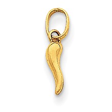 14k Gold Italian Horn Charm hide-image