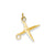 Moveable Scissors Charm in 14k Gold