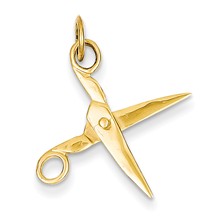 14k Gold Moveable Scissors Charm hide-image