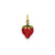 Enameled Puffed Strawberry Charm in 14k Gold