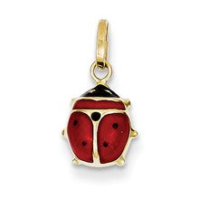14k Gold Enameled Ladybug Charm hide-image