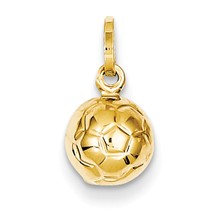 14k Gold 3-D Soccer Ball Charm hide-image