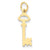 14k Gold Polished Key Charm hide-image