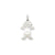 Girl 4mm Cultured Pearl-June Charm in 14k White Gold