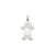 Boy 4mm Cultured Pearl-June Charm in 14k White Gold