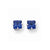 14k White Gold 5mm Princess Cut Tanvorite Earring, Jewelry Earrings
